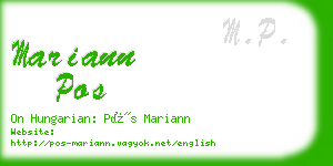 mariann pos business card